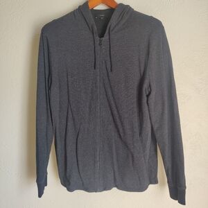 Vince Cotton Hoodie Zip Sweater